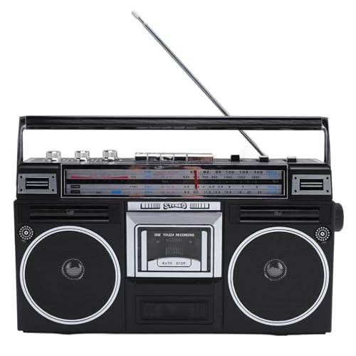 Radio Portátil, MW/FM/SW1 SW2 Bluetooth Radio Cassette Player, Receptor de Estaciones de Emergencia USB/batería para Acampados para el Hogar y Al Aire Libre, Senderismo (Enchufe