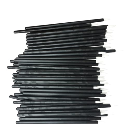 OSOLADY 100個使い捨てアイライナー ワンドアプリケーターブラシ 細先 液体アイライナー 専用メイクアップツール 目元 コスメ 道具 ま毛エクステ 口紅 リップグロス 適用 収納便利 軽量