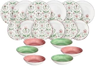 Tognana Lolita, Geschirrset für 6 Personen, 18-teilig, Porzellan, Multicolor