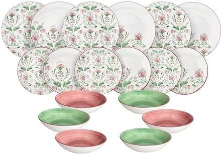 Tognana Lolita, Geschirrset für 6 Personen, 18-teilig, Porzellan, Multicolor