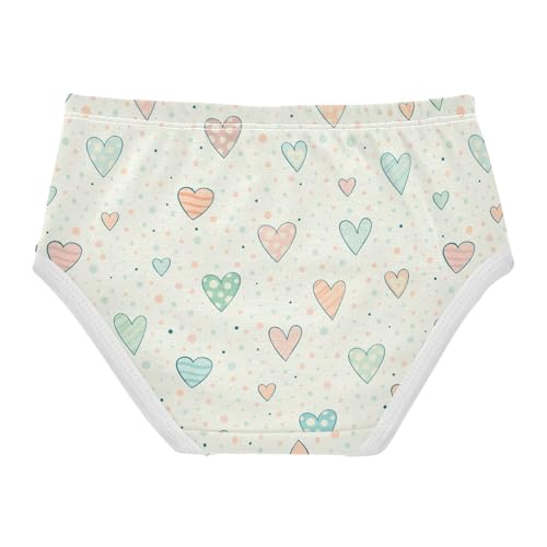 Little Girl Underwear Toddler Panties Kids Undies Heart Print Soft Cotton Briefs 2T-8Y2