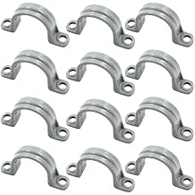 Bonsicoky 12 Pcs 3/4 Inch PVC Pipe Straps - Two Hole Plastic Conduit Strap for PVC Pipes and Cables