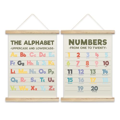 Cadre de suspension alphabet et chiffres pour art mural éducatif