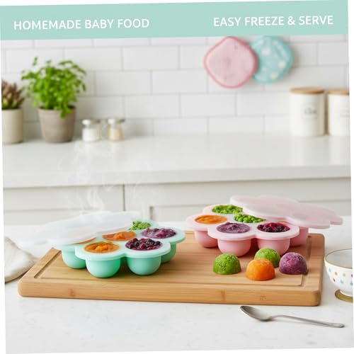 Set de 4 Moldes de Silicona para Congelar Alimentos de Bebe miniatura 3