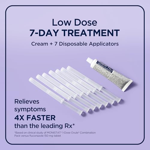 monistat 7-day yeast infection treatment for women miconazole cream 45g tube amp 7 applicators for relief of mild vaginal itching