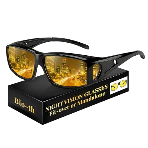 Bio-th Night Driving Glasses for Men | HD Polarized Anti Glare Night Vision Glasses | Essential...
