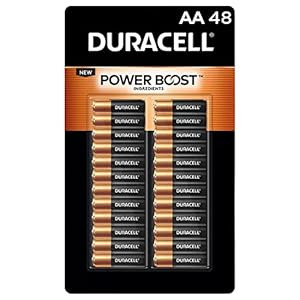 Duracell Coppertop Alkaline-Manganese Dioxide AA Battery, 1.5V, (Pack of 48)