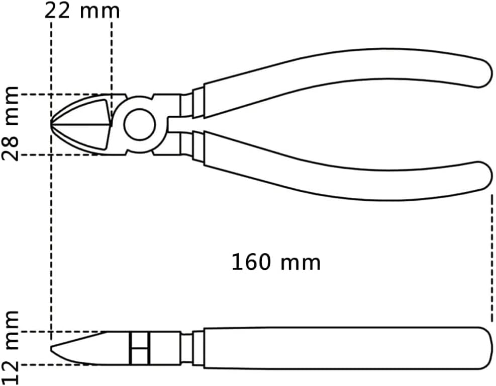 Beta 1082BM Diagonal Cutting Nippers, Bi-Material Handles, 160mm OAL , 22mm Jaw Length, 28mm Jaw Width image 2