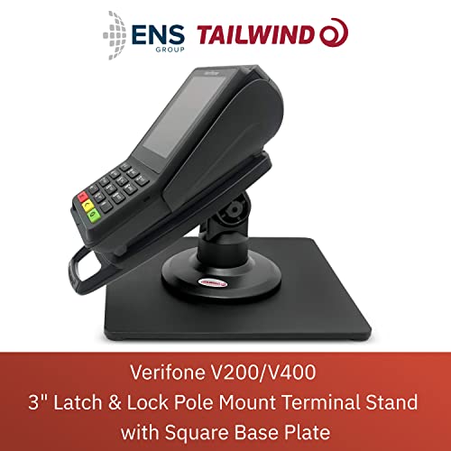 Base soporte para terminal Verifone V200/V400 con placa negra miniatura 2
