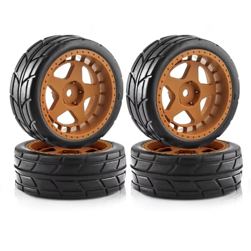 RC�J�[�p�[�c�A�N�Z�T���[ For Tamiya For TT02 XV01 XV02 TA06 PTG-2 144001 144010 124007 124017 110 ���[�V���O�J�[4pcs 65mm�S�����^�C���ԗփ^�C���̂��߂�RC(Yellow)