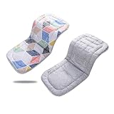 Baby Stroller Cushion,Infant Car Seat Insert-Reversible Universal Breathable and Soft Newborn seat Liner for...