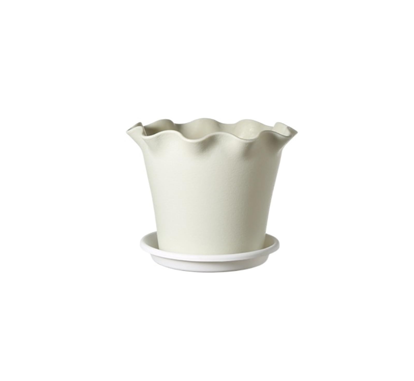 JUAKSQZYI Modern Farmhouse Flowerpot with Tray Multi Function Potted Plant Gardening Containers for Indoor and Outdoor(White)