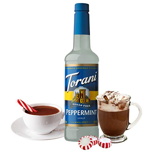 Image of Torani Sugar Free Peppermint Flavored Drink Syrup, 25.4 fl oz (Pack of 4)