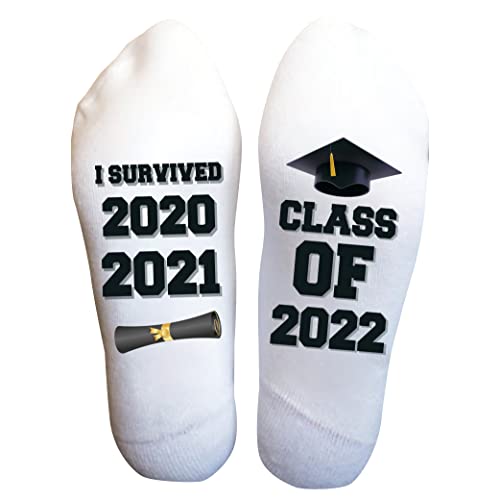 Funky Fun Socks With Sayings: Handcrafted Novelty Delights for All Ages, Versatile Sizing for Sizes 6-14, Exceptional Comfort & Durability, Graduation Themed Collection