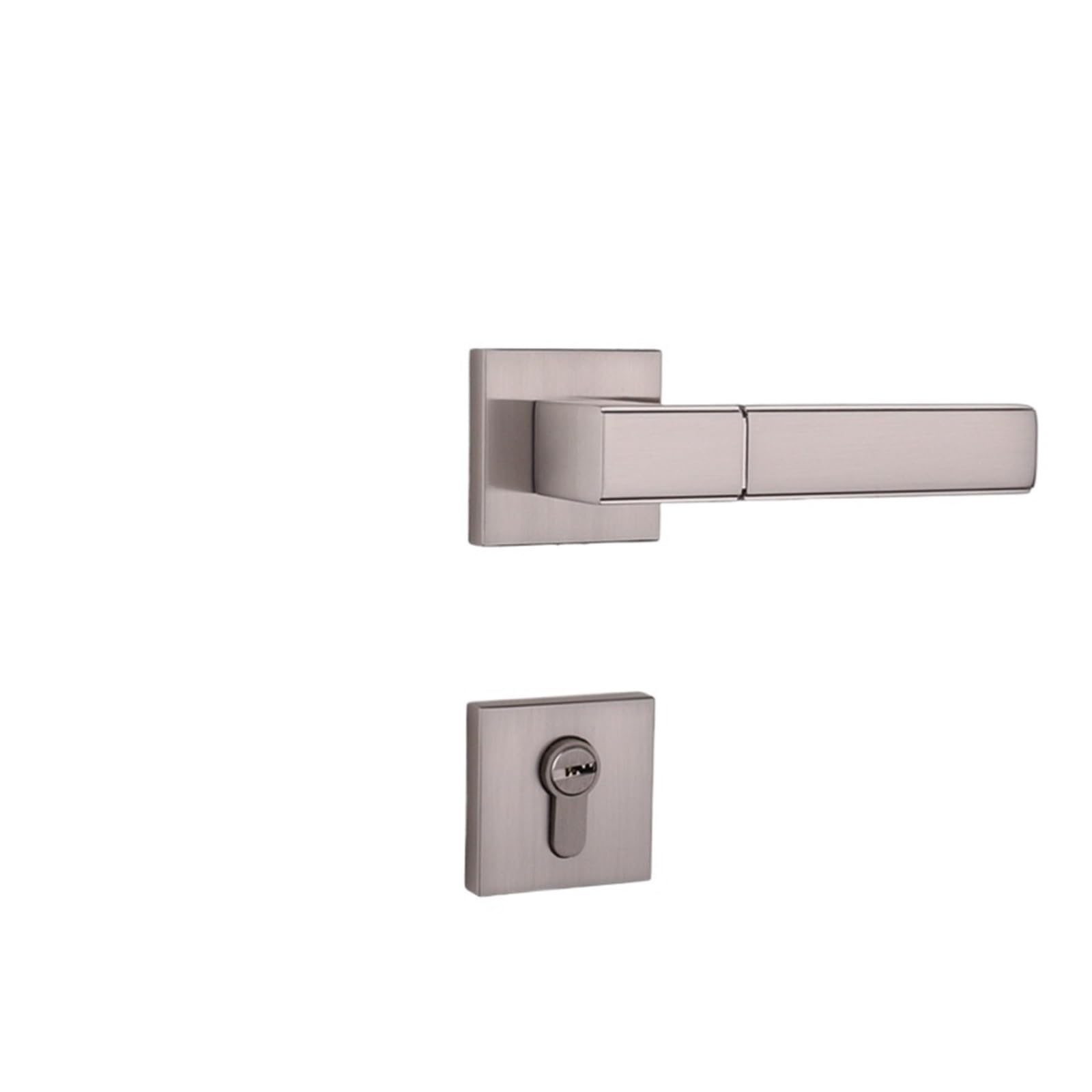 Serrure de porte silencieuse en acier inoxydable brossé pour préserver le calme
