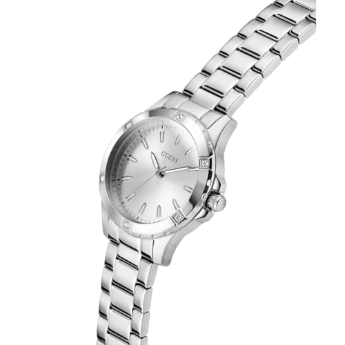 Image of Guess Round 35mm Silver Dial Analog Women Watch - GW0948L6