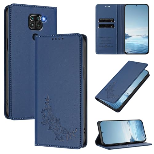 �X�}�z�P�[�X �Ή��@�� for Redmi 10X 4G,�Ή��@�� for Redmi Note 9 4G �yRFID�u���b�N�z�y�J�[�h�z���_�[�t�����z �}�O�l�b�g�J�� �X�^���h�@�\�t���z�X�}�z�P�[�X Blue