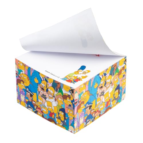 Grupo Erik Memo Block The Simpsons Notizzettel Block für To Do Liste Einkaufszettel oder Einkaufsliste 7,5 x 7,5 cm - Die Simpsons Merch