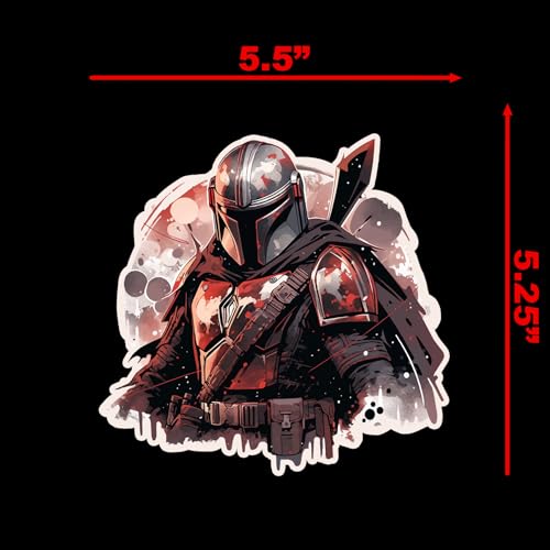 Image of SW Mandalorian Paint Splatter Sticker Decal Notebook Car Laptop 5.5 inchx5.25 inch (Color)