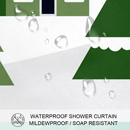 Rideau de douche imperméable pour protéger le sol des éclaboussures - 4