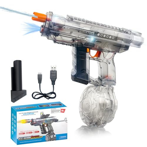 Electric Water Gun for Adults Kids, 32ft Long Range Squirt Gun with LED Lights 800ml High Capacity, 35 Mins Operated - Summer Pool Beach Outdoor Water Toys for Kids Ages 3-12 (1338H)
