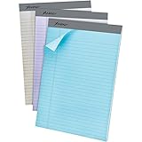 Ampad Evidence Pastel Perforated Pad, Size 8-1/2 x 11-3/4, Assorted ( Blue, Gray, Orchid), Legal Ruling, 50 Sheets per Pad(20-602R)