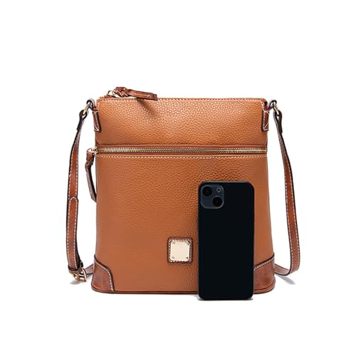 Fashion Women's Crossbody Bag Vintage Grain Texture Handbag Purse Satchel Leather Tote Bag3