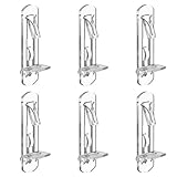 Lanzeuta 30Pcs Shelf Support Pegs Locking Cabinet Shelf Clips, Clear Shelf Holder Plastic Shelf Clips for Kitchen Cabinets Furniture Bookcase, Fits 5mm Diameter Hole & 0.79 Inch Thick Shelf