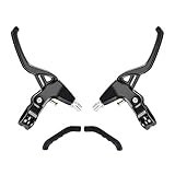 Kollisionen, Leichtgewicht und Sicherheit verhindern - Hochempfindlicher Bremshebel, automatische Wiederherstellung der Hebelposition sorgt für eine schnelle Wiederherstellung nach dem Crash, keine Kraft zum Aufladen des Fahrrads, erhöht die Reisesicherheit. Darüber hinaus beträgt das Gesamtgewicht der beiden Fahrradbremsgriffe nur etwa 200 g. Belasten Sie Ihr Fahrrad nicht mit Kraft.