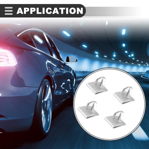 Image of Motoforti Skid Plate Clips,for Ford F-150 2011-2022,Metal,Silver Tone,4 pcs