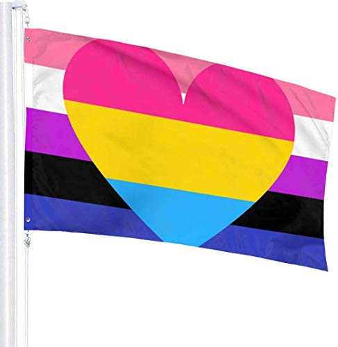 Pan Pansexual Genderfluid Pride Flag Themed Welcome Party Outdoor Outside Decorations Ornament Picks Home House Garden Yard Decor 3 X 5 Ft Flag – Bild 3