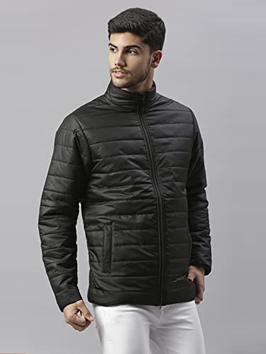 Image of Dennis Lingo Men's Solid Long-Sleeve Regular Fit Puffer Jacket - Waterproof, Lightweight, Casual Winterwear for Men