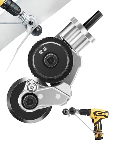 Grignoteuse à Tôle Électrique - Cisaille à Métal pour Perceuse - Accessoire de Coupe Métallique Universel Outil de Découpe pour Tôle Fine et Moyenne