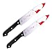 Produktbild YCICHE 2 Stück Halloween Messer, 30.5 cm Waffe mit Blut,Plastikmesser, Blutiges Fake Messer, Spielzeugmesser, Psychopath Mörder Accessoire, Halloween Kostüm Zubehör, für Karneval Mottoparty Cosplay