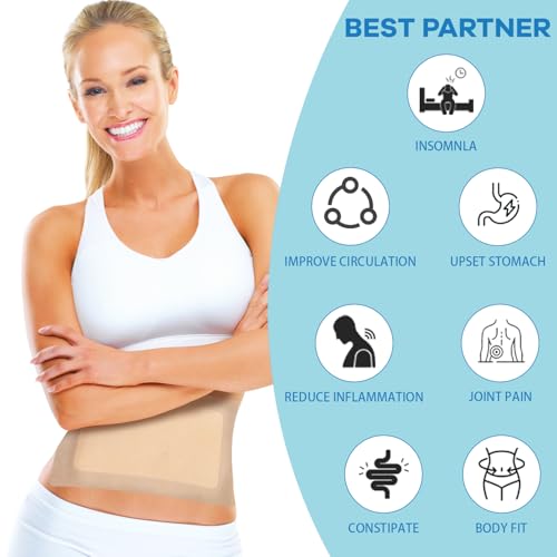 Image of 15 Pcs Large Castor Oil Pack Wrap, Disposable Castor Oil Patches for Abdomen /Leg /Back (Oil Not Included), 11 inch x 6.3 inch