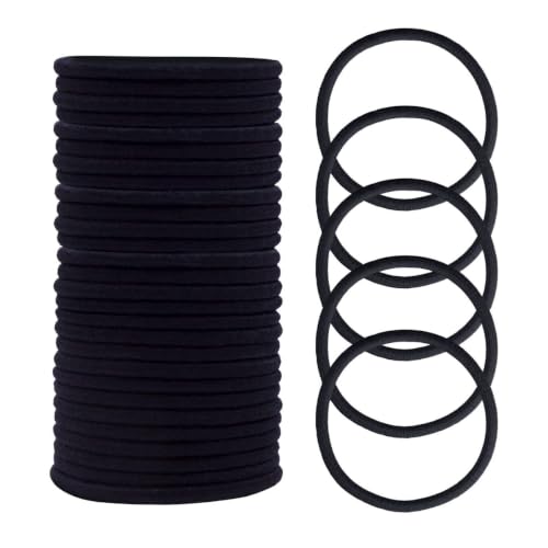 Image of Curated Cart 6 Pcs - 2 Mm Multicolour Hair Ties Band Durable Hair Accessories for Women & Girls Thick Tie With Strong Ponytail Holder