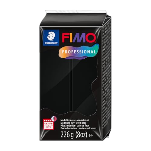 STAEDTLER 8042-9 ST Fimo Prof - Pasta para modelar (226 g), color negro