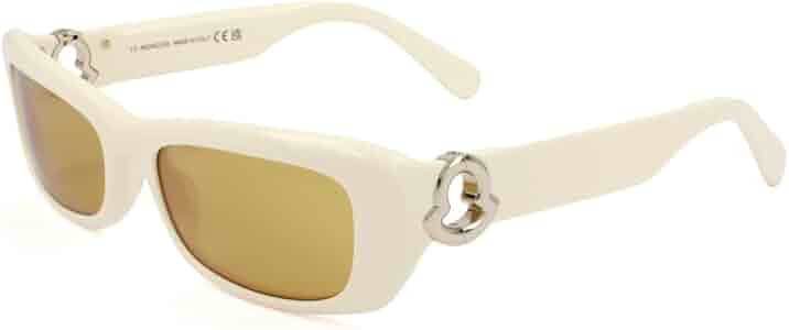Amazon.com: Moncler Minuit Sunglasses ML0245 25E Ivory/Gold