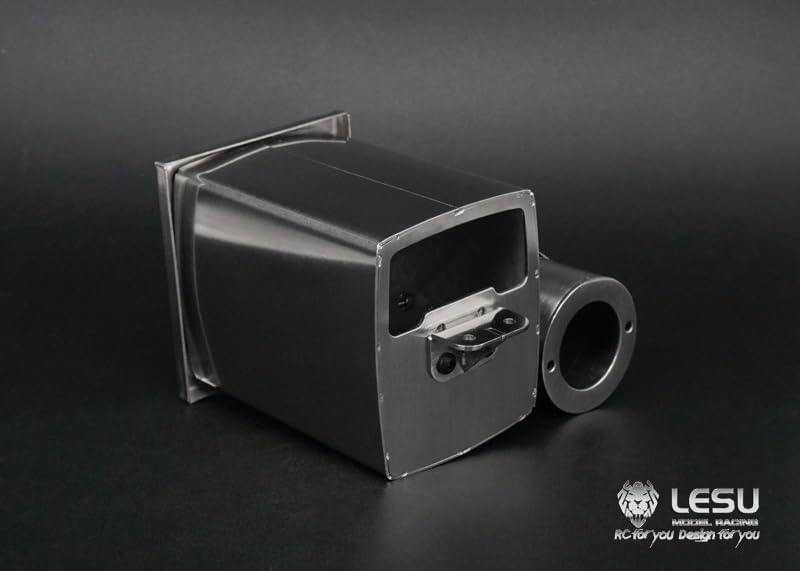 TOUCAN RC HOBBY LESU Metal Exhaust Tank V8 for Handmade DIY for Tamiya 1/14 RC Tractor Truck Dumper Model
