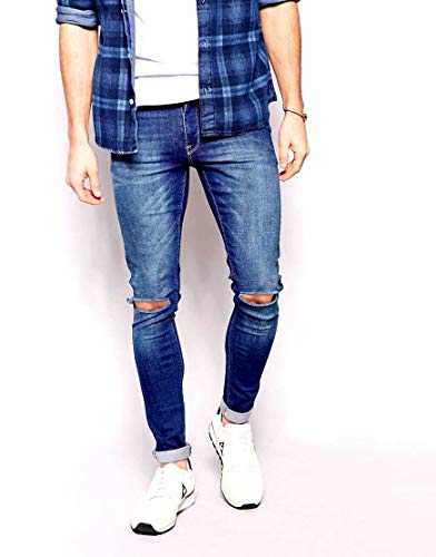 CALÇA JEANS PREMIUM DESTROYED SKINNY RASGADA OFFERT (40)