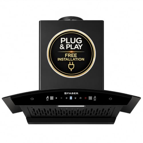 Image of Faber Vento 60cm Plug & Play BLDC Autoclean Chimney | Free Installation |1500 m /hr Suction | Filterless | Zero Maintenance cost on Filters for 2 years| 12 yrs warranty on Motor