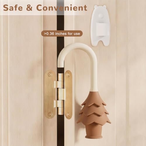 Image of SNOWIE SOFT 2 PCS Christmas Tree Hanging Silicone Door Pinch Guard Silicone Children Door Finger Pinch Guard for Child Safety Finger Protection and Anti Slam Home Use