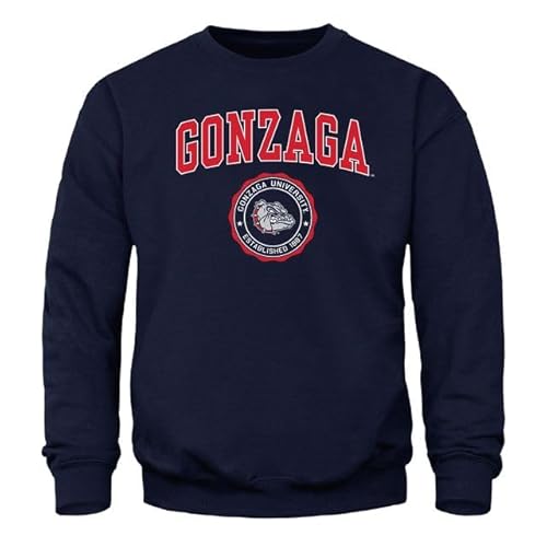 Barnesmith Gonzaga University Bulldogs Adult Unisex Crewneck Sweatshirt, Heritage, Navy, Medium