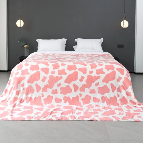 Image of Queen Blanket for Bed Couch, Pink Throw Blanket Queen /Full Size Fuzzy Fleece Throws for Women Girls, Extra Large Plush Bedding for Bedroom Living Room All Season 90 inchx90 inch