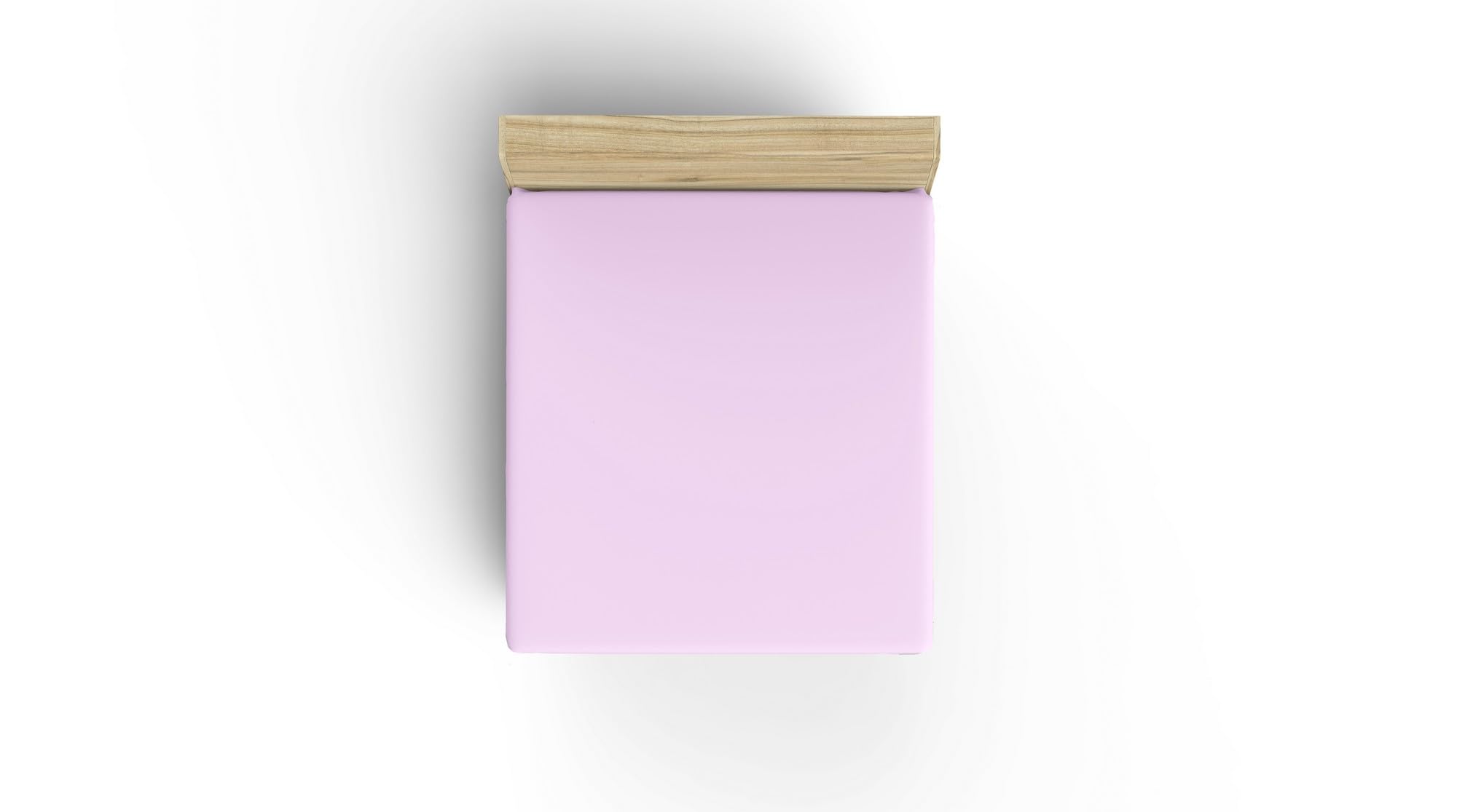 Premium Ranforce Single Fitted Sheet (90 x 200 + 30 cm), 100% Cotton, Lilac Colour, 117 g/m², Soft, Breathable, Perfect for Cosy Bedrooms