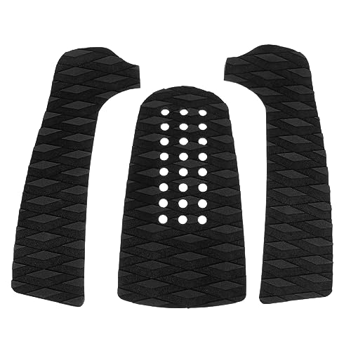 Abaodam 3Pcs Adhesive Surfboard Tail Pads Maximum Grip Traction for Surfboards and Skimboards Easy to Stick Slip Grip Pads for Professional and Personal Use