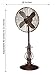 DecoBREEZE Pedestal Standing Fan, 3 Speed Oscillating Fan with Adjustable Height, Prestigious, Antique Indoor/Outdoor Fan, 18 inches