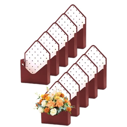 Envelope Flower Box - 35cm Foldable Romantic Gift | Paper Material Floral Arrangement Box, 10-Piece Packaging Set for Wife Girlf