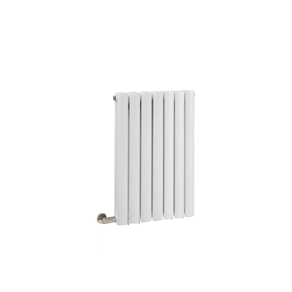 Milano Aruba 600W White Horizontal Double Oval Panel Electric Radiator Cable Cover - 635mm x 413mm
