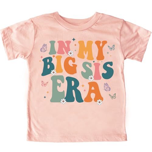 in My Big Sis Era Shirt for Girls Trendy Groovy Big Sister Butterfly Tee